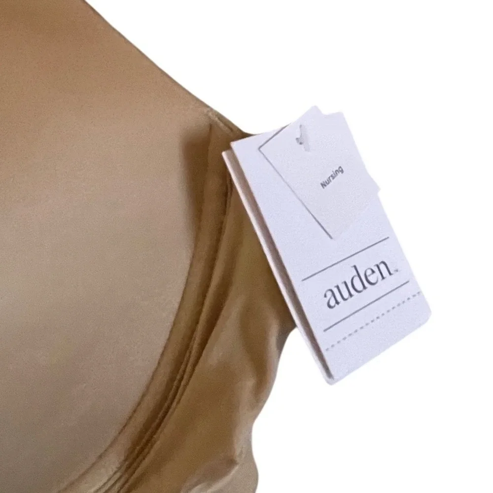 Auden Nursing Bra Set 2pk 40D XL Beige Underwire Black Seamless Wirefree NWT